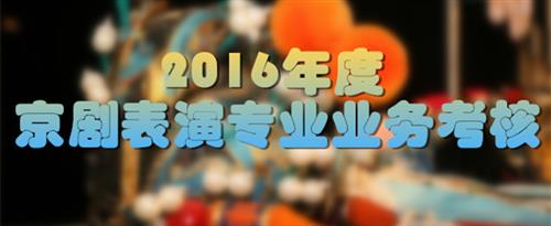 男人的鸡鸡捅女人的PP国家京剧院2016年度京剧表演专业业务考...